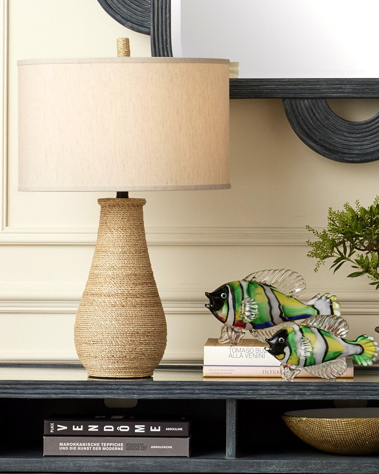 Rialto Green Glass Fish Set of 2